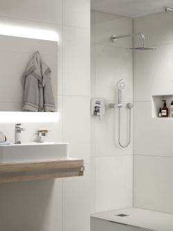 Ideal Standard Idealrain Luxe Tepe Duşu 200x53x200 mm, 12 l/dk (3 bar) Paslanmaz Çelik B0387MY uygulama örneği