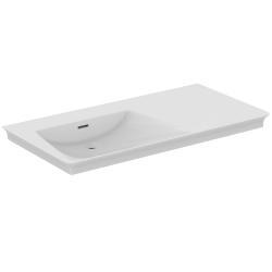 Ideal Standard La Dolce Vita Etajerli Lavabo 1060x535x155 mm, batarya deliksiz, taşma delikli Beyaz E270301