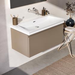 Ideal Standard La Dolce Vita Etajerli Lavabo 860x470x145 mm, batarya deliksiz, taşma delikli Beyaz uygulama örneği