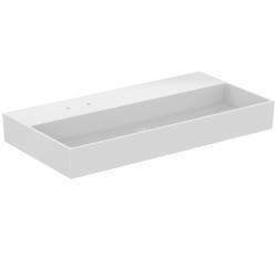 Ideal Standard Solos Lavabo 1015x515x125 mm, taşlanmış alt yüzey, 2 batarya delikli, taşma deliksiz Parlak Siyah