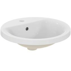 Ideal Standard Connect Lavabo 480x480x175 mm, 1 tek batarya delikli, taşma delikli Beyaz
