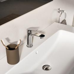 Ideal Standard Ceralife O Lavabo Bataryası 48x150.5x154 mm, 110 mm çıkış ucu projeksiyonu, 3.8 l/dk (3 bar), sifon kumandasız Krom uygulama örneği