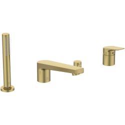 Ideal Standard La Dolce Vita Küvet Bataryası 303x243x202 mm, 120 mm çıkış ucu projeksiyonu, 8.0 l/min (3 bar) Fırçalanmış Altın