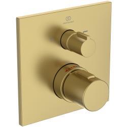 Ideal Standard Ceratherm C100 Ankastre Banyo Bataryası 163x105x163 mm, Kit 1 gerekli (A1000), 23.0 l/dk (3 bar) Fırçalanmış Altın