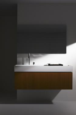 Ideal Standard Solos Lavabo Bataryası 20x246x301 mm, 221 mm çıkış ucu projeksiyonu, 5 l/dk (3 bar), sifon kumandasız Fırçalanmış Altın uygulama örneği