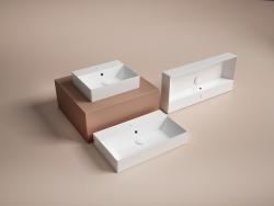 İsvea Sistema Z Tezgah Üstü Lavabo 50 cm Beyaz uygulama örneği