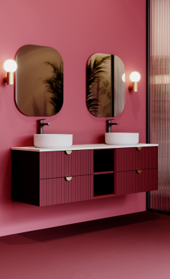 İsvea Infinity Tezgah Üstü Lavabo 36 cm Beyaz uygulama örneği