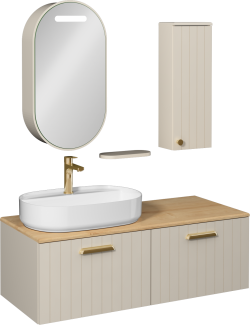 İsvea Rinato Lavabo Ünitesi Krem 120 cm