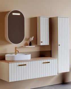 İsvea Rinato Lavabo Ünitesi Pastel Yeşil 120 cm uygulama örneği