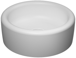 İsvea ColorISVEA Curvo Tezgah Üstü Lavabo 42 cm Mat Beyaz