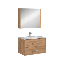 İsvea Combinato Lavabo Dolabı Çift Çekmeceli Atlantik Çam 80 cm