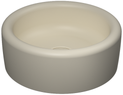 İsvea ColorISVEA Curvo Tezgah Üstü Lavabo 42 cm Fildişi Fil Dişi