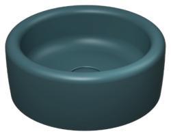 İsvea ColorISVEA Curvo Tezgah Üstü Lavabo 42 cm Petrol Yeşili