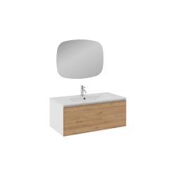 İsvea Coredo Lavabo Ünitesi Gofrato Beyaz-Detroit 100 cm