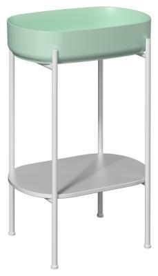 İsvea Puno Beyaz Lavabo Ünitesi Mint Lavabolu 55 cm