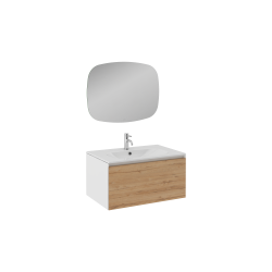 İsvea Coredo Lavabo Ünitesi Gofrato Beyaz-Detroit 80 cm
