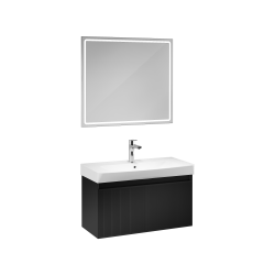İsvea Fuga Lavabo Ünitesi Siyah 80 cm
