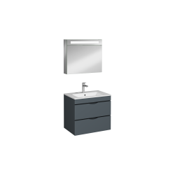 İsvea Roya Lavabo Ünitesi Antrasit, Çift Çekmeceli 70 cm