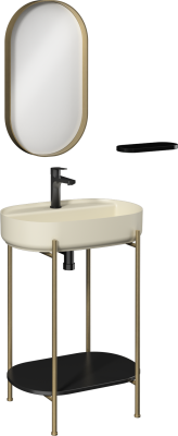İsvea Puno Art Lavabo Ünitesi Fildişi Lavabo 60 cm