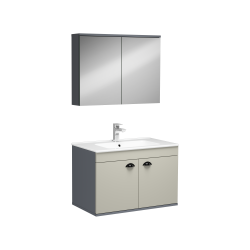 İsvea Modico Lavabo Dolabı Gri 80 cm