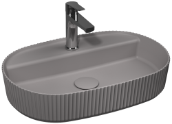 İsvea ColorISVEA Sintesi Tezgah Üstü Lavabo 60 cm Taş Gri