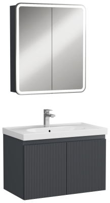 İsvea Finestra Lavabo Dolabı Antrasit 80 cm