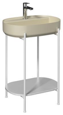 İsvea Puno Beyaz Lavabo Ünitesi Fildişi Lavabolu 60 cm