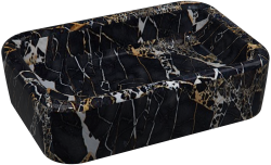 İsvea DecorISVEA Curvo Desenli Lavabo 60 cm Marmo Siyah