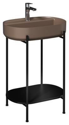 İsvea Puno Siyah Lavabo Ünitesi Vizon Lavabolu 60cm 60 cm