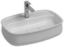 İsvea Fluido Tezgah Üstü Lavabo 60 cm Beyaz