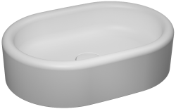 İsvea ColorISVEA Curvo Tezgah Üstü Lavabo 60 cm Mat Beyaz