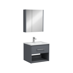 İsvea Combinato Lavabo Dolabı Tek Çekmeceli Antrasit 60 cm
