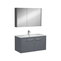 İsvea Combinato Lavabo Dolabı Kapaklı Antrasit 100 cm