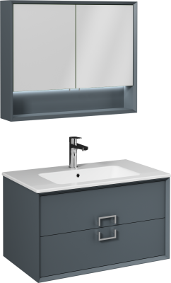 İsvea Stepp Lavabo Ünitesi Antrasit 80 cm