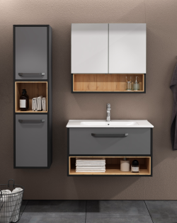 İsvea Ancora Lavabo Ünitesi Antrasit Detroit 60 cm