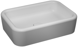 İsvea ColorISVEA Curvo Tezgah Üstü Lavabo 60cm Mat Beyaz 60 cm