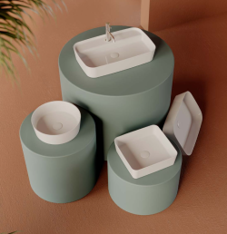 İsvea Peak Tezgah Üstü Lavabo 40 cm Beyaz uygulama örneği