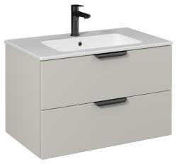 İsvea LIV Lavabo Dolabı 80cm (10SL51081 dahil) Açık Bej Çift çekmece 80 cm