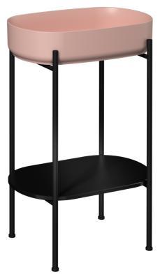 İsvea Puno Siyah Lavabo Ünitesi Somon Lavabolu 55 cm