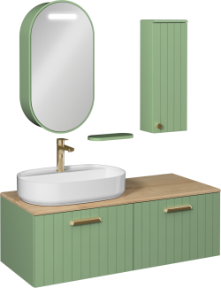 İsvea Rinato Lavabo Ünitesi Pastel Yeşil 120 cm