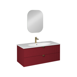 İsvea Infinity Lavabo Ünitesi Yakut Kırmızı 120 cm