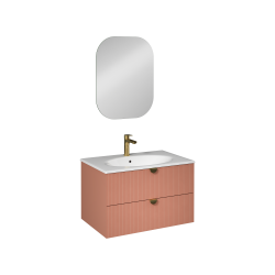 İsvea Infinity Lavabo Ünitesi Koyu Somon 80 cm