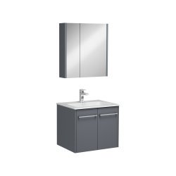 İsvea Combinato Lavabo Dolabı Çift Çekmeceli Antrasit 60 cm