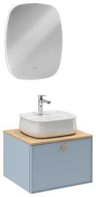 İsvea Mondo Tek Çekmeceli Lavabo Ünitesi Turkuaz 60 cm