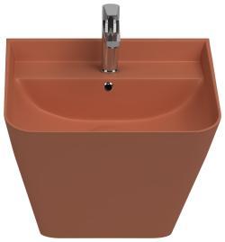 İsvea ColorISVEA Sott Aqua Asma Monoblok Lavabo 50 cm Terracotta