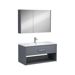 İsvea Combinato Lavabo Dolabı Tek Çekmeceli Antrasit 100 cm