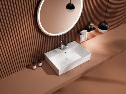 İsvea Sistema Z Tezgah Üstü Lavabo 60 cm Beyaz uygulama örneği