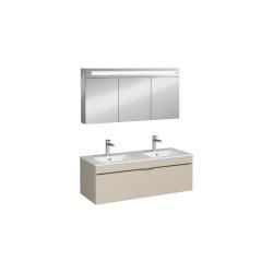 İsvea Roya Çift Hazneli Lavabo Ünitesi Kum Beji, Tek Çekmeceli 120cm 120 cm