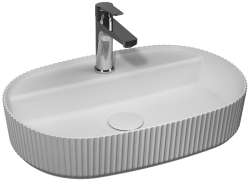 İsvea ColorISVEA Sintesi Tezgah Üstü Lavabo 60 cm Mat Beyaz