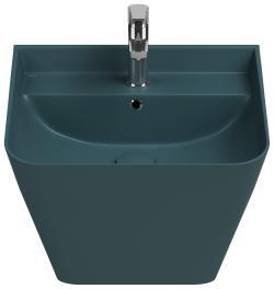 İsvea ColorISVEA Sott Aqua Asma Monoblok Lavabo 50 cm Petrol Yeşili